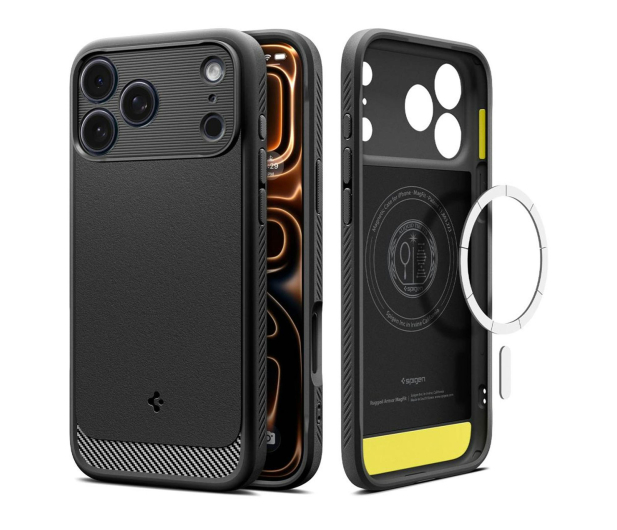 SPIGEN Rugged Armor Mag Magsafe do Iphone 17 Pro Matte Black 8800283314618 - 1359860 - zdjęcie